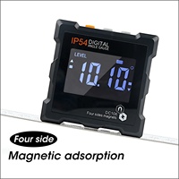 Nouveau compteur d'angle de jauge de niveau de rapporteur numérique avec base magnétique IP54 LED inclinomètre boîte de biseau numérique règle d'angle numérique en