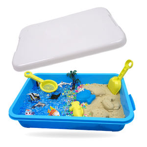 WingArt DIY Dynamic Sand <span class=keywords><strong>Puzzle</strong></span> Toy Set Sensory Ocean Bin pour les enfants de 3 ans et plus Building Playing Natural Sand Plastic Clay Parties - Product Image 1