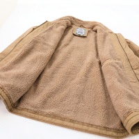 Marine N-1 Deckjacke Winter Dicker Mantel Vintage USN Khaki Marine US Fliegerjacke für Herren Fleece-Gefüttert Atmungsaktive Arbeitskleidung