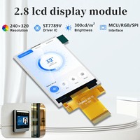 Layar LCD TFT Polcd Original 2.8 inci 240x320 Panel LCD Berwarna dengan IC Penggerak ILI934 ST7789 Lcm Display