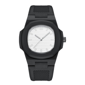<span class=keywords><strong>Orologio</strong></span> da Polso All'ingrosso Ottagonale Fashion in Silicone <span class=keywords><strong>Nero</strong></span> al Quarzo per Uomo e <span class=keywords><strong>Donna</strong></span> Senza Logo - Product Image 3