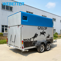 WEBETTER Remorque pour chevaux Norme européenne Porte-chevaux Camping-car Remorque de luxe pour le transport de chevaux