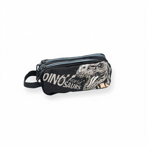 Astuccio Ilan con 2 cerniere, design dinosauro, per bambini, uso scolastico - Product Image 2