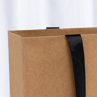 Sacs en carton recyclé marron personnalisés avec logo imprimé, poignées Flexiloop, pour emballage de bijoux, vêtements et chaussures – Vente en gros