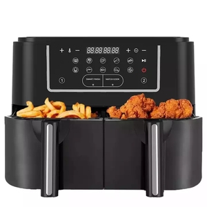 Friteuse à <span class=keywords><strong>air</strong></span> à double panier 2400w avec fenêtre transparente visible 9L friteuse à <span class=keywords><strong>air</strong></span> numérique intelligente technologie deux zones nouvelle freidora de aire - Product Image 3