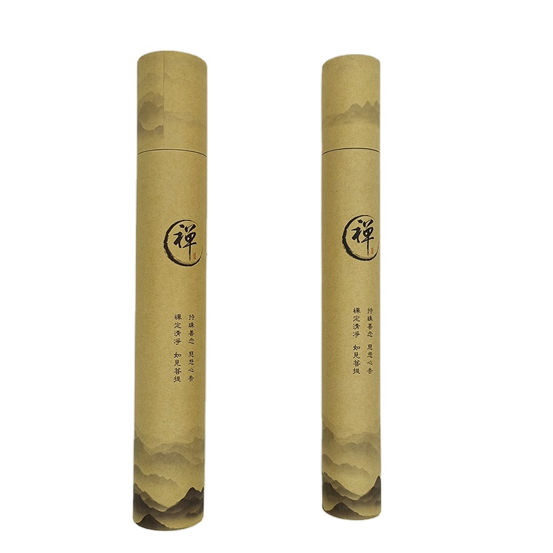 Round Hollow Paper Tubes, Kraft Paper Cylinders for Packaging, Poster Storage Tubes, Tubes for Mailing Paintings and Documents.