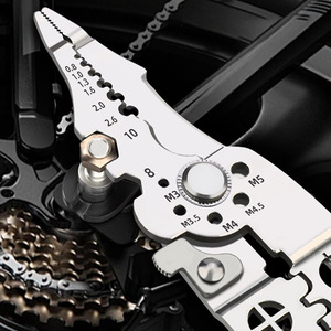 <b>Wire</b> <b>Strippers</b> Stainless Steel Crimping Pliers 21.7cm Multi Functional Electrical Tool For Cable Cutting And Wiring - Product Image 3