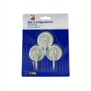 Ganci a ventosa, confezione da 3, capacità 2,5 kg, supporti da parete per uso domestico - Product Image 1