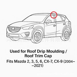 Clip de Plástico para Canal de Agua del Techo Mazda GJ6A-50-5A1, Repuesto para Reparación de Automóviles - Product Image 3