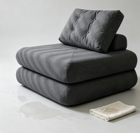 Canapé paresseux minimaliste moderne en forme de bloc de tofu pour petit appartement, fauteuil simple sans accoudoirs en tissu chenille