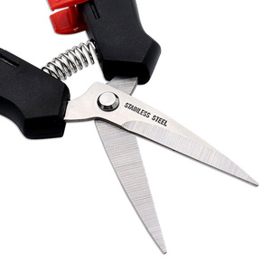 Stainless Steel Crab Scissors With Red Clip For Seafood Cracking Home Kitchen Use - Product Image 3