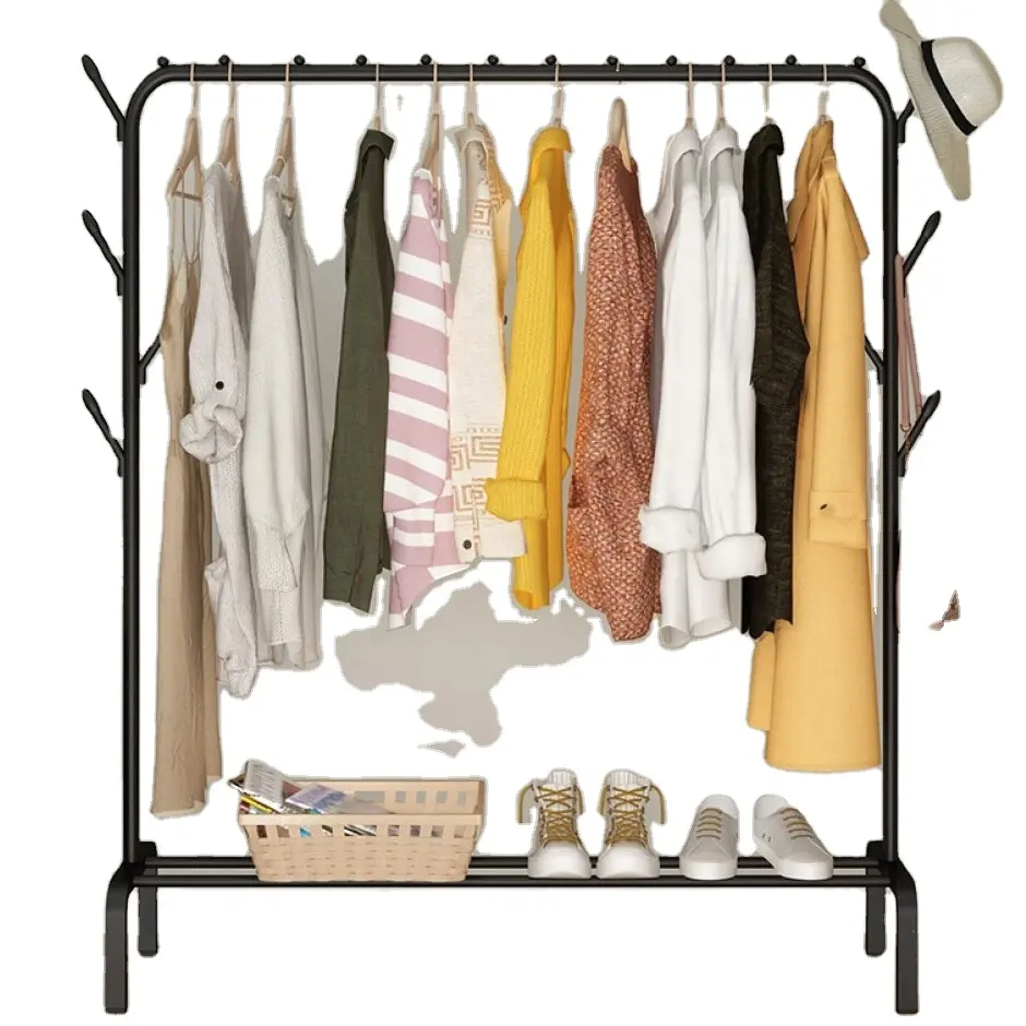 Multi-functional Bedroom Clothing Rack, Double layer, Garment Rack Freestanding Hanger Double Rods
