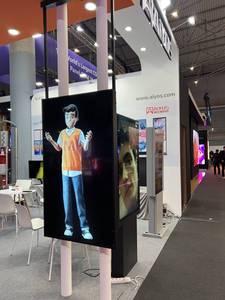 Độ sáng cao 43 50 55 65 inch trong nhà cửa sổ phải đối mặt với hiển thị kỹ thuật số biển hai mặt hàng đầu TREO LCD quảng cáo hiển thị - Product Image 5