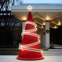 Arbre de Noël Artificiel Géant de 6m Pré-éclairé pour Usage Commercial Intérieur, Idéal pour Centres Commerciaux, Plazas et Événements de Noël – Qualité Supérieure – Vente en Gros et Personnalisable