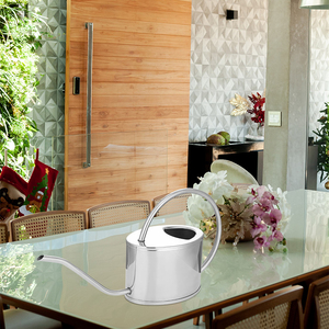 Manico decorativo da 1 litro in acciaio inossidabile ovale colorato colorato alla rinfusa interna carino da giardino in metallo piccolo Mini annaffiatoio <span class=keywords><strong>per</strong></span> <span class=keywords><strong>piante</strong></span> - Product Image 6