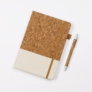 <span class=keywords><strong>2025</strong></span>热销促销企业礼品日记本笔记本软木PU和织物拼接硬封面环保笔记本 - Product Image 3