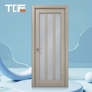 Qualité Style <span class=keywords><strong>Japonais</strong></span> Étanche Coulissant 2 Deux Panneaux Chêne En Bois Massif Intérieur Wpc <span class=keywords><strong>Porte</strong></span> avec Verre Blanc Aluminium Bandes - Product Image 6