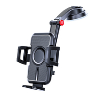 Support universel pour téléphone à fixation sur grille d'aération de voiture, avec pince à maintien robuste, bras long réglable, support solide et durable pour tous les téléphones mobiles, fixation pour voiture