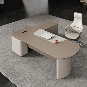 Moderno <span class=keywords><strong>Studio</strong></span> Executive Desk a forma di L CEO mobili da ufficio con cassettiere e Design presa - Product Image 2