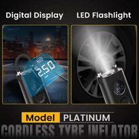 HF213 Nouveau compresseur d'air de gonflage de pneu portable avec batterie Écran numérique Lumière LED d'urgence pour le gonflage des pneus