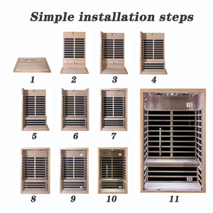 Two Person Indoor Far Infrared Sauna with Red Cedar Hemlock Spruce-Gym Use Hybrid Design - Product Image 6