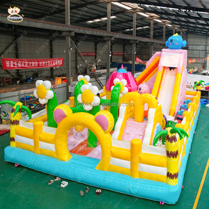 Château gonflable Dongyuan avec toboggan, en PVC, taille personnalisable, capacité de 20 à 30 personnes, <span class=keywords><strong>aventure</strong></span> en plein air, usage commercial - Product Image 3