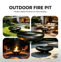 Brasero extérieur moderne en acier Corten écologique pour le camping, les fêtes et l'utilisation en extérieur