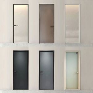 Puerta de Vidrio de Aleación de Aluminio Minimalista Moderna, Resistente al Viento e Impermeable, con Acabado para Oficina, Hogar, Baño y Hotel - Product Image 3