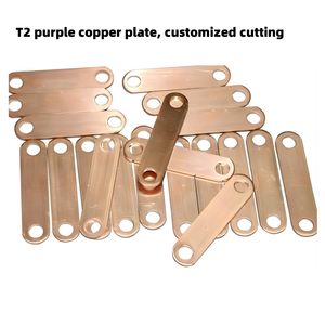 บัสบาร์ทองแดงแบบกำหนดเอง T2/T3 สำหรับสายดิน ขนาด 40/50/60 มม. ยาว 1 เมตร ชุบดีบุก/นิกเกิล บาร์แบน สำหรับกระแสไฟสูง ชิ้นส่วนหน้าสัมผัสทองแดงสีแดง - Product Image 3