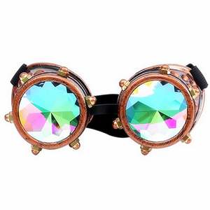 Gafas de Sol Steampunk con Lentes Coloridas para Hombre y Mujer, Gafas de Fiesta Rave, Gafas de Sol Caleidoscopio - Product Image 6