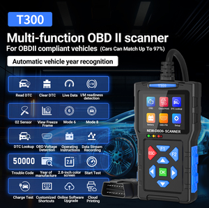 Outil de diagnostic automobile universel T300 OBD2 12-24V avec écran LCD couleur 2,8 pouces pour tous les véhicules – Affichage clair des codes de panne - Product Image 2