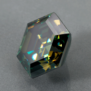 Green Hexagon Cut Moissanite <strong>Loose</strong> Stones Synthetic <strong>Diamond</strong> D Color <strong>Excellent</strong> Cut VVS1 - Product Image 2