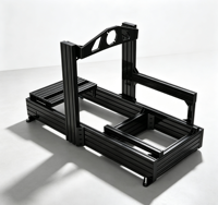 Cockpit de simulateur de course pliable universel, kit de cockpit de simulateur en alliage d'aluminium 4080 pour jeux vidéo PS4 PS5 PC