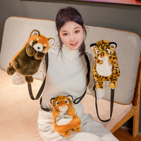 Tigre Lion Koala raton laveur en peluche sac à dos Kawaii mignon dessin animé Animal sac à dos en peluche sac en peluche jouet