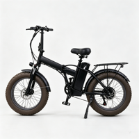 Vélo de ville pliable à pneus larges de 20 pouces, puissant, longue portée, tout-terrain, 7 vitesses, frein à disque