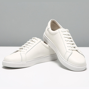 Outdoor Custom Walking Anti-Slip Comfort Breathable Lace-Up Genuine Leather Tennis Sneakers <b>Big</b> Size Women Mens Casual Shoes - Product Image 6