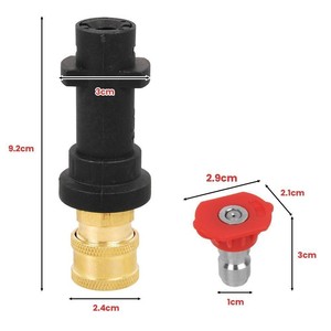 Kit de herramientas de lavado, boquillas para lavadora a presión de 0, 15, 25 y 40 grados, cabezales de pulverización para enjuague con jabón, adaptador para Krcher K2 K3 K4 K5 K6 K7 - Product Image 3