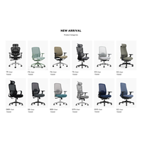 Chaise de bureau ergonomique Vaseat S7 avec dossier en maille respirante, chaise de bureau moderne réglable et inclinable pour ordinateur