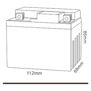 Аккумулятор для мотоцикла TCS YTX4L-BS 12V <span class=keywords><strong>4AH</strong></span>, необслуживаемый, сухой, не требующий зарядки, для обычных мотоциклов - Product Image 2