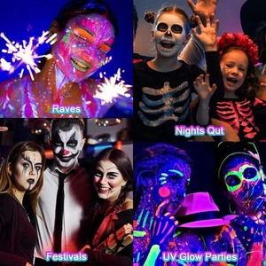 Peinture corporelle et visage phosphorescente, crayon UV noir, kit de <span class=keywords><strong>maquillage</strong></span> pour adultes, fête d'anniversaire, <span class=keywords><strong>Halloween</strong></span>, <span class=keywords><strong>maquillage</strong></span> extérieur - Product Image 6