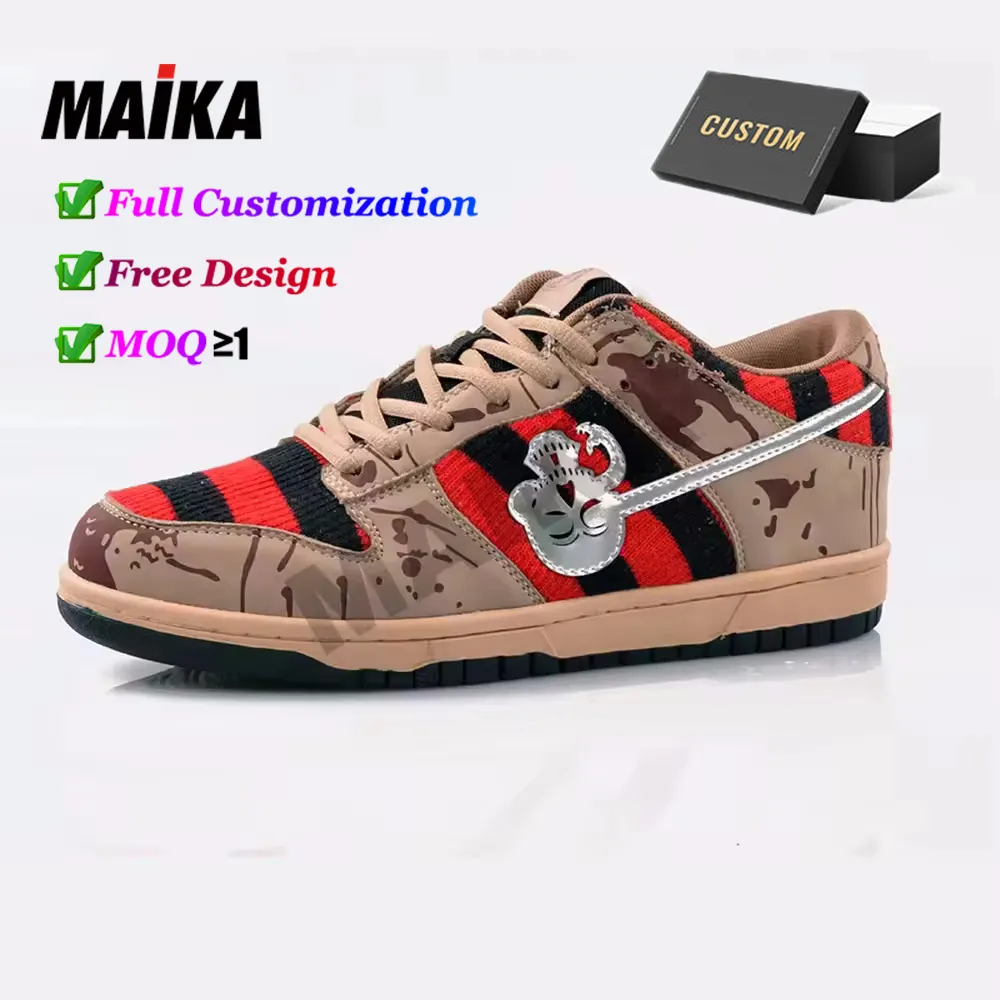 2024 Op Maat Gemaakte Hoge Lage Sportschoenen Originele Ademende Echte Leren Heren Sneakers Casual Schoen Chaussure Homme Hot Sneakers