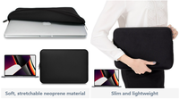 Housse de protection pour ordinateur portable en néoprène imperméable avec fermeture éclair et logo personnalisé, 12, 13, 14, 15, 15,6 pouces, pour Macbook