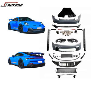 Kit carrosserie pour Porsche 911 992 2019-2024 – Amélioration au style <span class=keywords><strong>GT3</strong></span> : pare-chocs avant et arrière, calandre, jupes latérales, diffuseur de tuyau d'échappement arrière - Product Image 1
