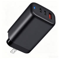 Chargeur mural 3 ports USB A USB C 65W GaN type C pour ordinateur portable QC PD 4.0 3.0