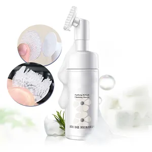 Limpador facial de espuma diária, limpador com ácido hialurônico, lavagem e removedor de maquiagem