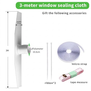 Manchons 3M pratiques <span class=keywords><strong>pour</strong></span> climatiseur mobile domestique, fenêtre <span class=keywords><strong>coulissante</strong></span>, colle étanche à joint hermétique, accessoire de climatisation - Product Image 2