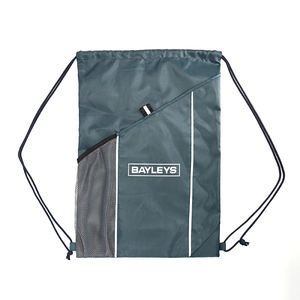 Funcional con cordón de poliéster deportes mochila bolsa de gimnasio con bolsillos - Product Image 3