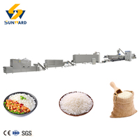Usine de transformation de riz instantané clé en main, ligne de production automatique de riz artificiel, extrudeuse pour l'ajout de divers grains