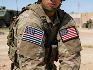 Parches Bordados con la Bandera Estadounidense, Etiquetas Tejidas Personalizadas para Ropa, Etiquetas con Nombre para <span class=keywords><strong>Uniformes</strong></span>, Decoración de Artículos Personales - Product Image 3