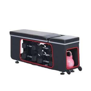 スチールダンベル収納ベンチ強力150kg荷重付き + 5sスイッチベンチプレス/フライ/スクワットモード省スペース - Product Image 1